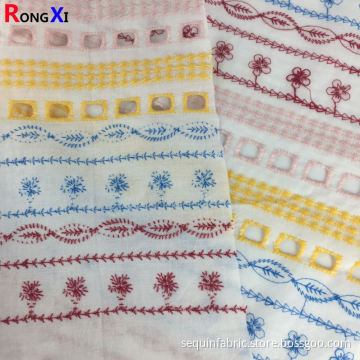 New Design Cotton Border Embroidery Fabric